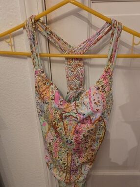 Victoria's Secret Pastel Paisley One-Piece Swimsuit - Mint, Pink, Orange, Purple